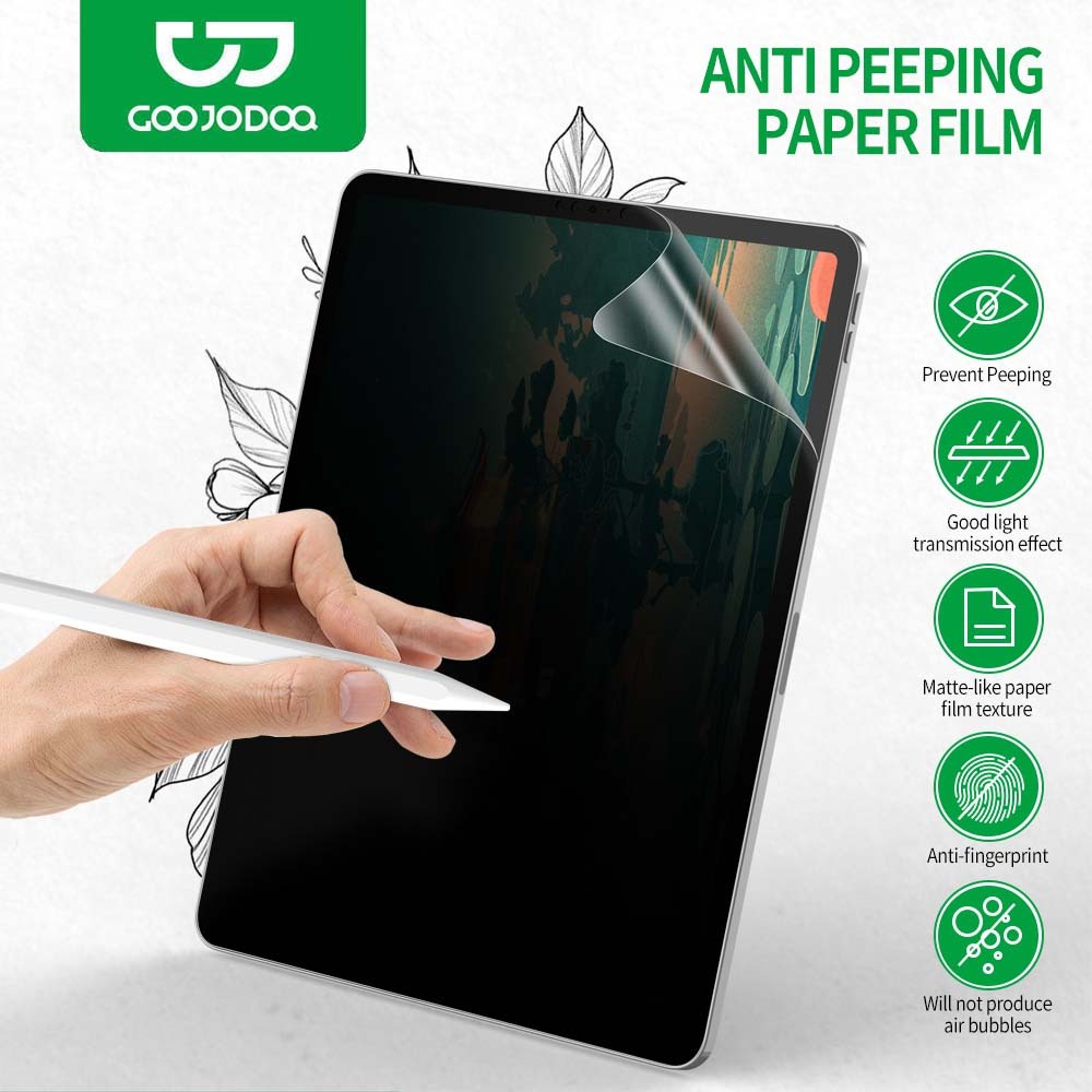 GOOJODOQ ฟิล์มกันรอยหน้าจอ กันแอบมอง สําหรับ iPad Gen10 9 8 7 6 10.9 Pro 11 12.9 13 Air 6 7