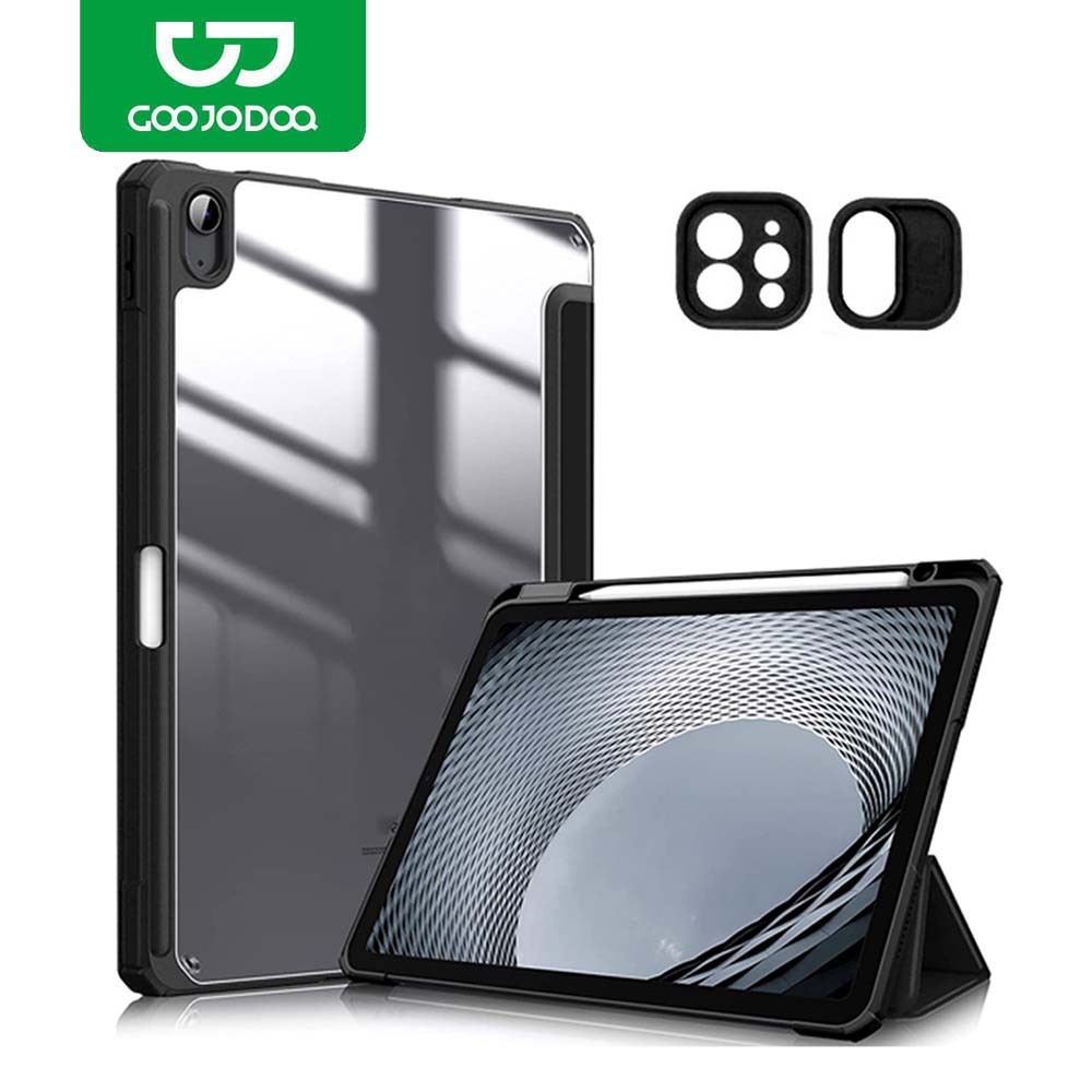 GOOJODOQ เคสป้องกัน iPad 10.2นิ้ว (Gen7/8/9) และ Air 4/5/6/7, Pro 11/13 มีช่องเก็บปากกา หลังใส สินค้า
