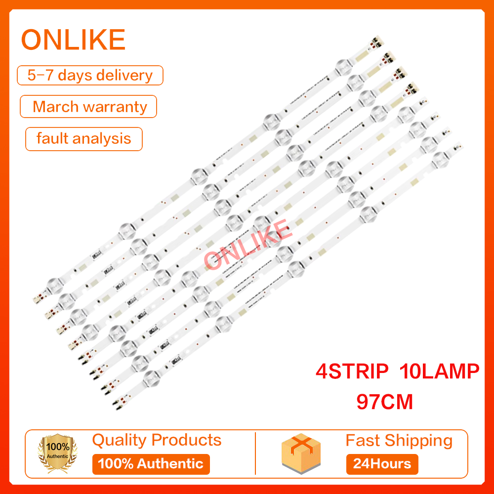หลอด Backlight TV SAMSUNG 10 LED 4 แถว รุ่น ue49j5200a un49m5300a V8DN-490SMB-R1 V8DN-490SMA-R1 49J5