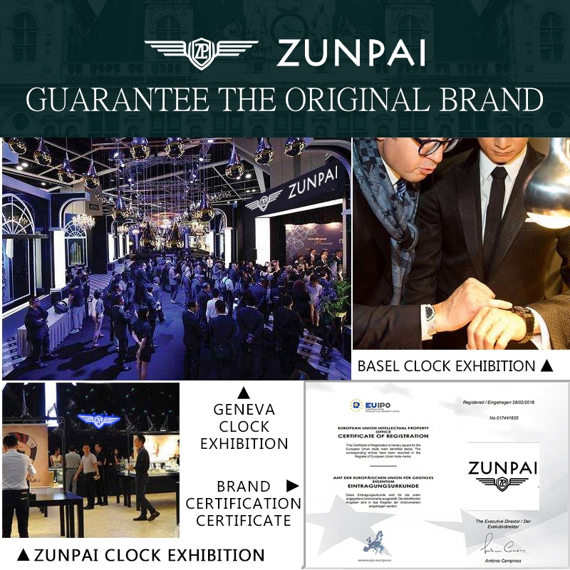 ZUNPAI นาฬิกาคู่รัก นาฬิกา แท้ นาฬิกาเข็ม นาฬิกาเลส นาฬิกาสีทอง ผู้ชาย/ผู้หญิง นาฬิกาชาย Men Watches