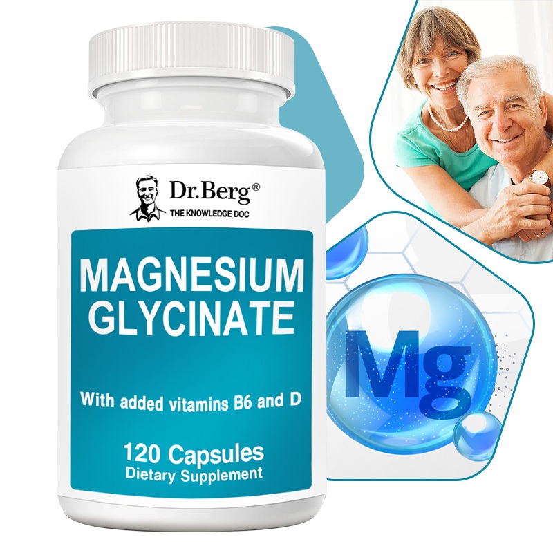 Dr.berg Magnesium Glycinate อาหารเสริมรองรับกระดูก, หัวใจ, ข้อต่อ, ย่อยอาหาร, สุขภาพกล้ามเนื้อและสุขภาพโดยรวม