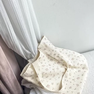 เกาหลีดอกไม้ใหม่ความจุขนาดใหญ่สิริสดกระเป๋าผ้าใบอเนกประสงค์