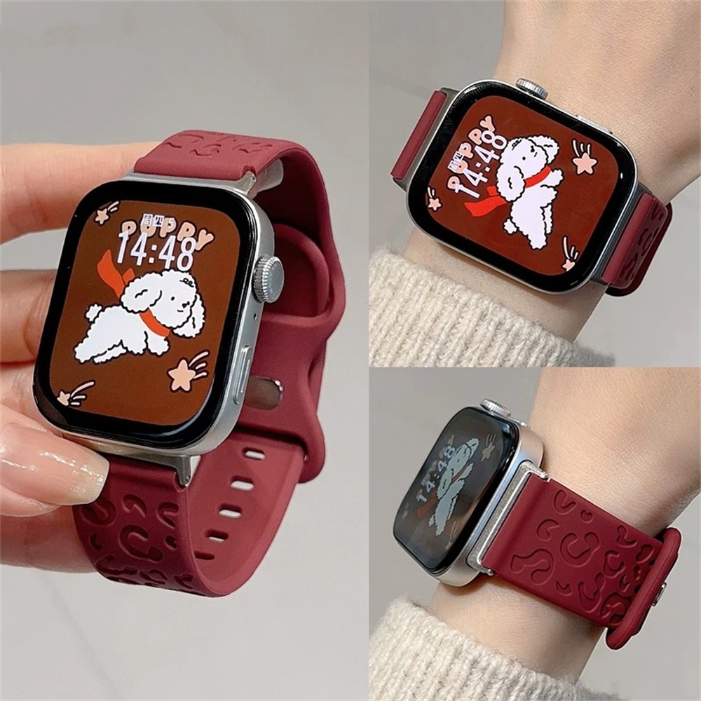 Huawei Watch fit 4 band Leopard แกะสลักสายนาฬิกาซิลิโคนสําหรับ huawei fit3 Breathable Skin friendly เปลี่ยนสร้อยข้อมือสําหรับ fit4pro อุปกรณ์เสริม
