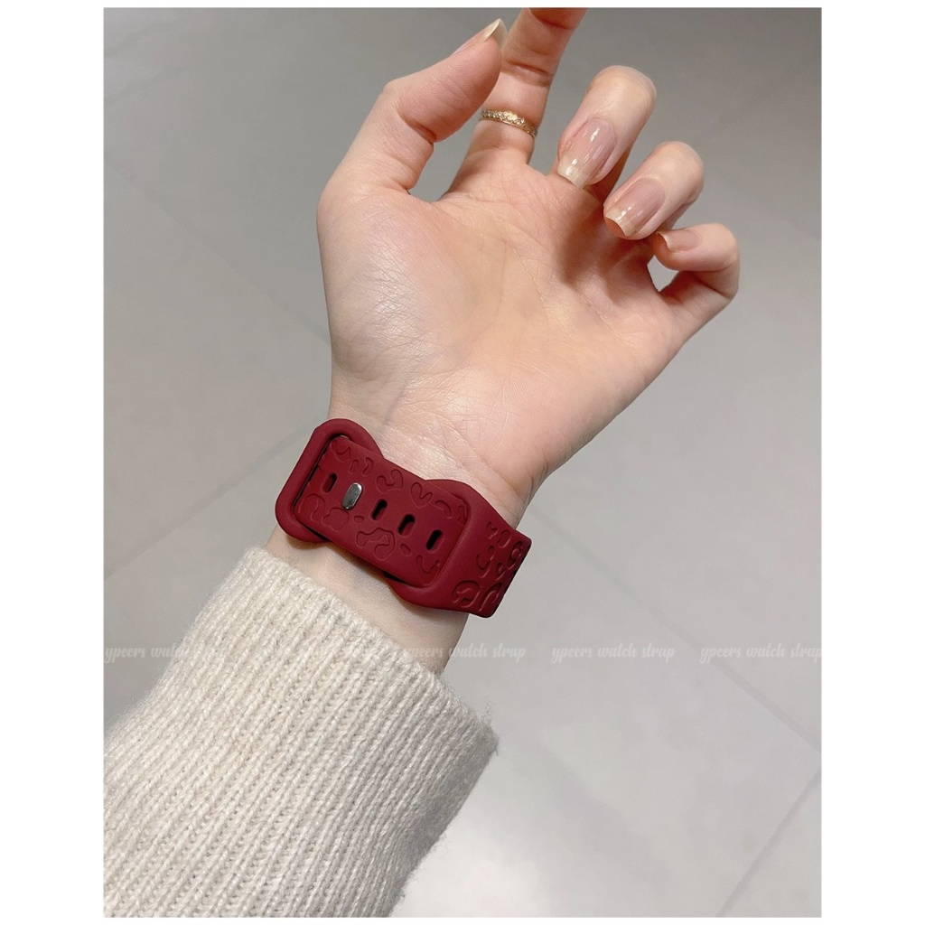 Huawei Watch fit 3 band Leopard แกะสลักสายนาฬิกาซิลิโคนสําหรับ Huawei Fit3 Breathable Skin friendly เปลี่ยนสร้อยข้อมือสําหรับ fit3 อุปกรณ์เสริม - รูปที่ 7