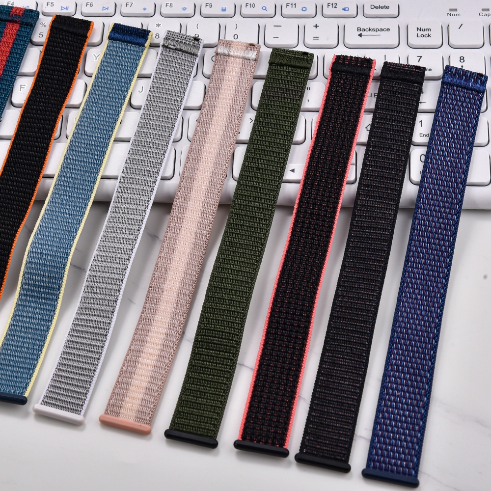 ออกแบบใหม่ Quick Release Hook Loop ปรับได้สําหรับ Comfort Delugs สายรัดไนลอนไนลอนยืดหยุ่นสายนาฬิกา 20 มม.22 มม.สายนาฬิกา