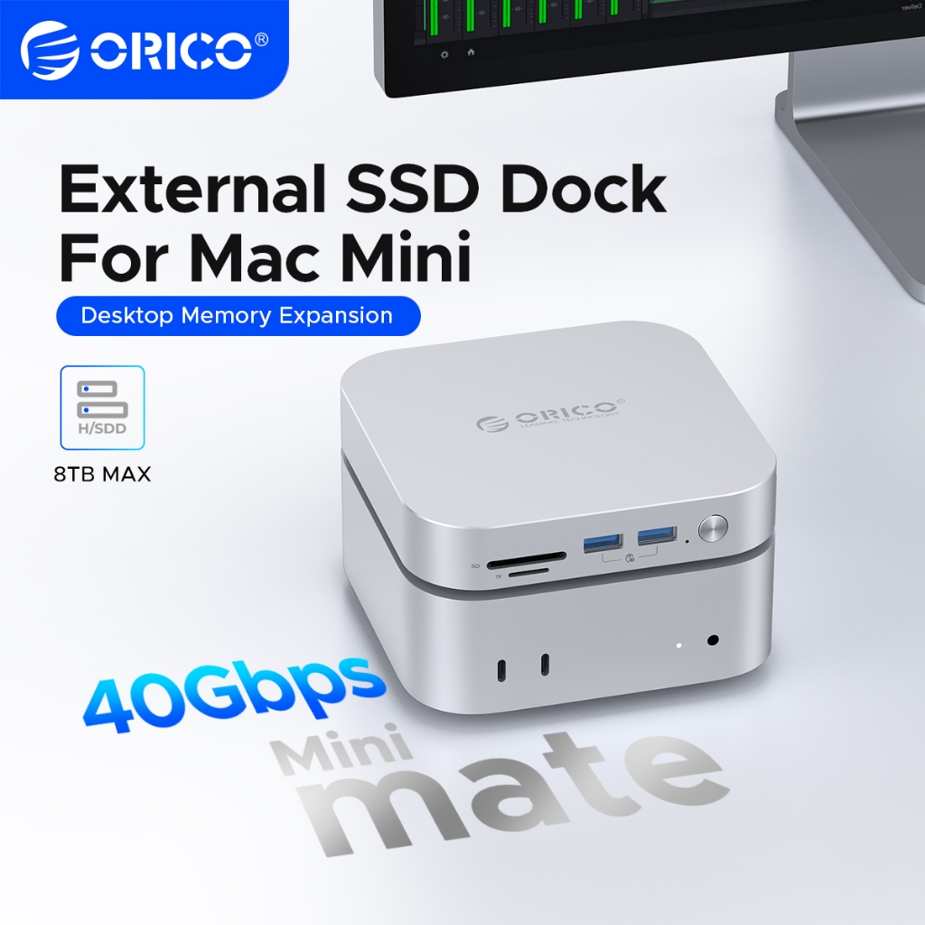 ORICO 512GB 1TB USB3.2 External SSD Portable With Hub USBA SD/TF For Mac Mini M4（ORICO M4）
