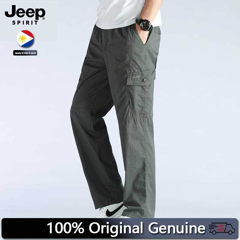 JEEP SPIRIT กางเกงทํางานทรงหลวมผ้าฝ้ายลําลองทรงตรงสําหรับผู้ชาย