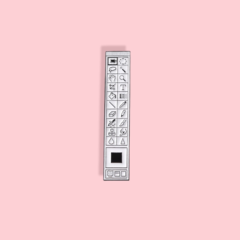 Creative Ps Toolbar Enamel เข็มกลัดของที่ระลึกกระเป๋าเป้สะพายหลังป้ายของขวัญสําหรับเพื่อน