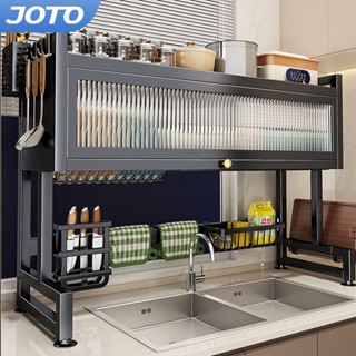 JOTO ที่คว่ําจาน ชั้นวางจาน สแตนเลส คร่อมอ่างล้างจาน