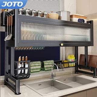 JOTO ที่คว่ําจาน ชั้นวางจาน สแตนเลส คร่อมอ่างล้างจาน