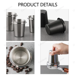 COCIOUS 58/51 มม.กาแฟยาถ้วยสแตนเลสทนทาน Sniffing แก้วผง Feeder DIY เครื่องมือ Espresso