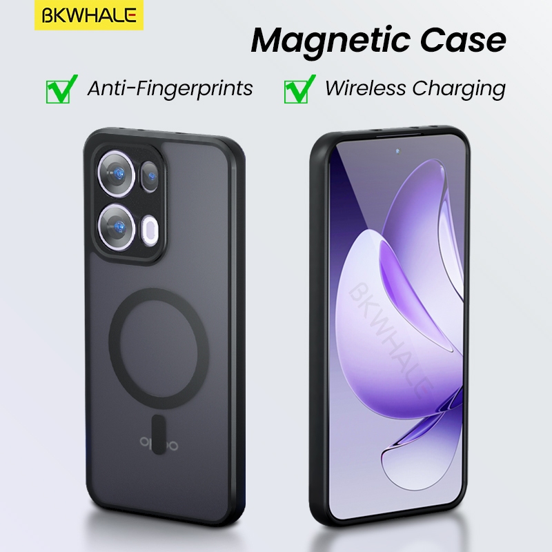 BKWHALE Magnetic Matteเคสโทรศัพท์สําหรับOPPO Reno 15 14 13 12 11 11F 12F 13F 14F 15F Reno14 Reno15 Pro Max Reno12F Reno13F Reno14F Reno15Fค้นหาX9 X8 X7 Ultraกันกระแทกเคสโทรศัพท์