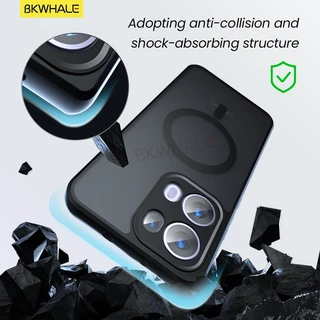 BKWHALE Magnetic Matteเคสโทรศัพท์สําหรับOPPO Reno 15 14 13 12 11 11F 12F 13F 14F 15F Reno14 Reno15 Pro Max Reno13F Reno14F Reno15Fค้นหาX9 X8 X7 Ultra X9S Proกันกระแทกเคสโทรศัพท์