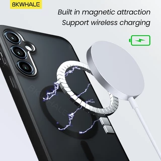 SAMSUNG BKWHALE Magnetic Matteเคสโทรศัพท์สําหรับSamsung Galaxy A57 A37 A17 A27 A07 A56 A36 A26 A16 A06 A55 A54 A35 A34 A25 A24 A15 A14 S24 S24 S24 S25 Ultraปลอกใส่โทรศัพท์