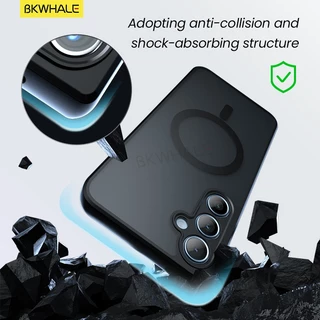 SAMSUNG BKWHALE Magnetic Matteเคสโทรศัพท์สําหรับSamsung Galaxy A57 A37 A17 A27 A07 A56 A36 A26 A16 A06 A55 A54 A35 A34 A25 A24 A15 A14 S24 S24 S24 S25 Ultraปลอกใส่โทรศัพท์
