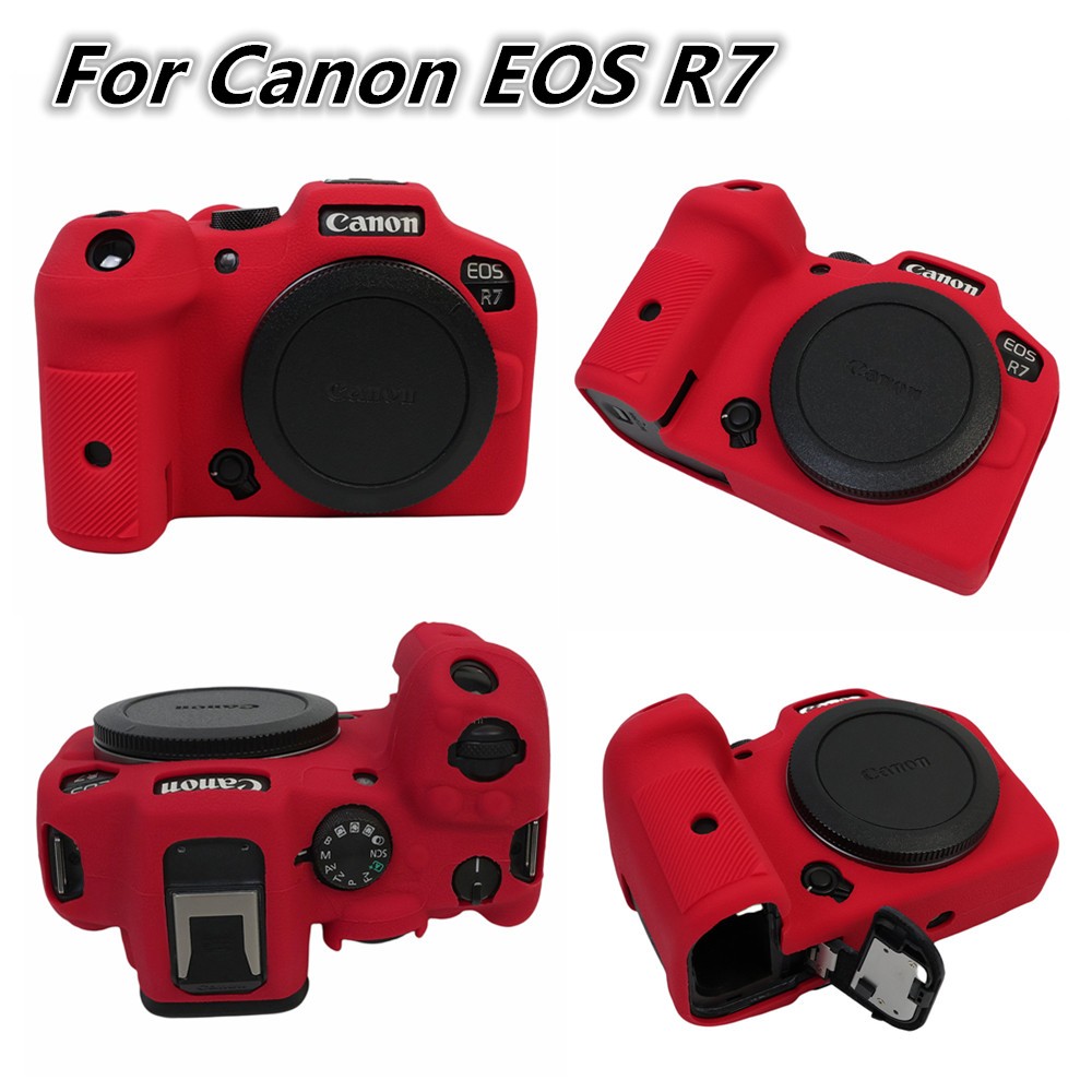 สําหรับ Canon EOS R6 Mark II R5 R6 R7 R8 ซิลิโคนเกราะผิวกระเป๋ากล้องป้องกัน Body Cover Anti-skid Texture Design Protector ราคา ถูกที่สุด ดีลบีเคเค แกลเลอรีภาพที่ 4