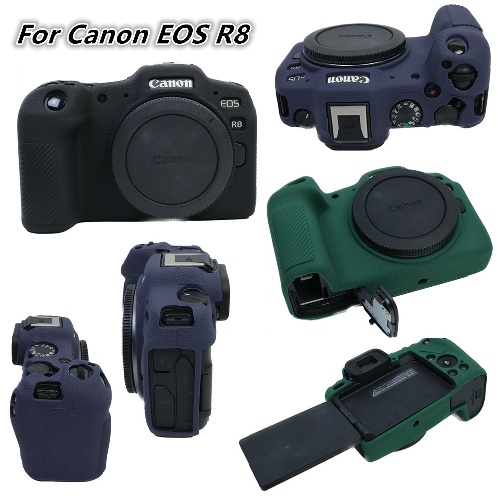 สําหรับ Canon EOS R6 Mark II R5 R6 R7 R8 ซิลิโคนเกราะผิวกระเป๋ากล้องป้องกัน Body Cover Anti-skid Texture Design Protector ราคา ถูกที่สุด ดีลบีเคเค แกลเลอรีภาพที่ 5