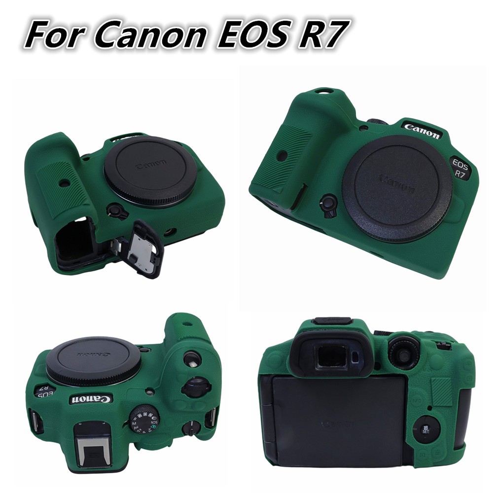 สําหรับ Canon EOS R6 Mark II R5 R6 R7 R8 ซิลิโคนเกราะผิวกระเป๋ากล้องป้องกัน Body Cover Anti-skid Texture Design Protector ราคา ถูกที่สุด ดีลบีเคเค แกลเลอรีภาพที่ 3