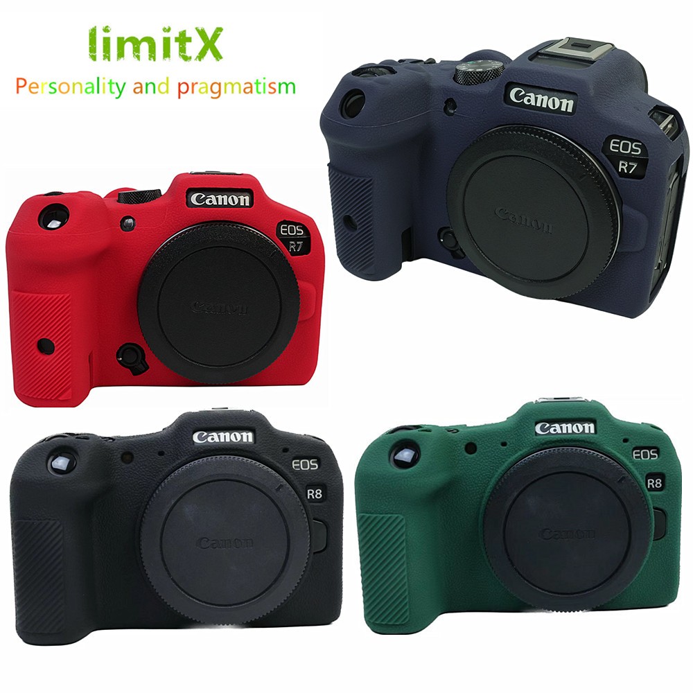 สําหรับ Canon EOS R6 Mark II R5 R6 R7 R8 ซิลิโคนเกราะผิวกระเป๋ากล้องป้องกัน Body Cover Anti-skid Texture Design Protector ราคา ถูกที่สุด ดีลบีเคเค