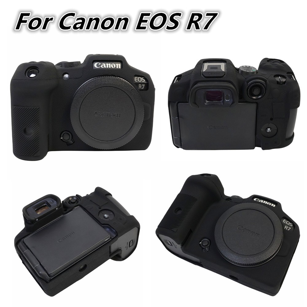 สําหรับ Canon EOS R6 Mark II R5 R6 R7 R8 ซิลิโคนเกราะผิวกระเป๋ากล้องป้องกัน Body Cover Anti-skid Texture Design Protector ราคา ถูกที่สุด ดีลบีเคเค แกลเลอรีภาพที่ 2