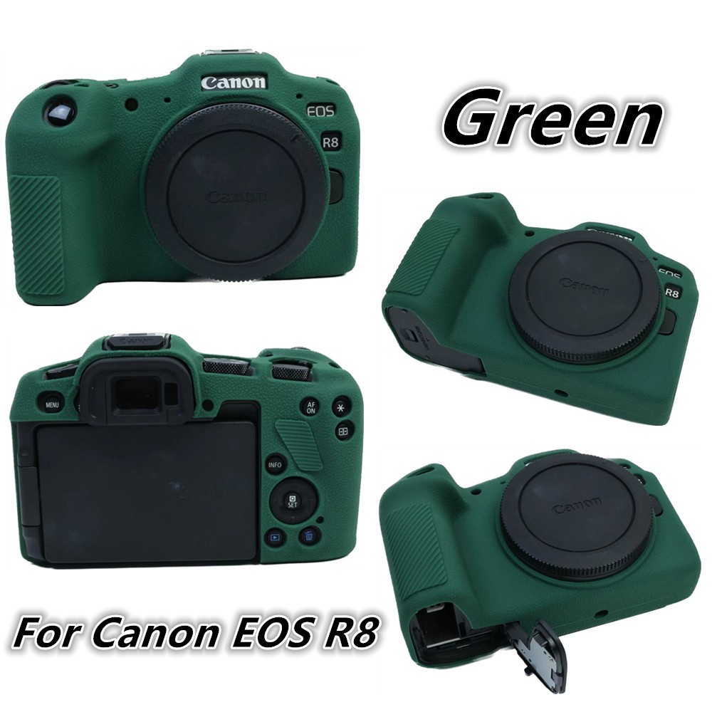 สําหรับ Canon EOS R6 Mark II R5 R6 R7 R8 ซิลิโคนเกราะผิวกระเป๋ากล้องป้องกัน Body Cover Anti-skid Texture Design Protector ราคา ถูกที่สุด ดีลบีเคเค แกลเลอรีภาพที่ 6