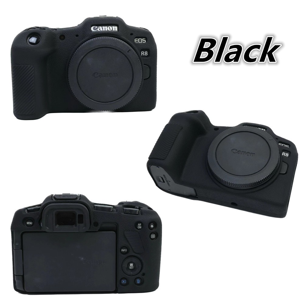 สําหรับ Canon EOS R6 Mark II R5 R6 R7 R8 ซิลิโคนเกราะผิวกระเป๋ากล้องป้องกัน Body Cover Anti-skid Texture Design Protector ราคา ถูกที่สุด ดีลบีเคเค แกลเลอรีภาพที่ 7