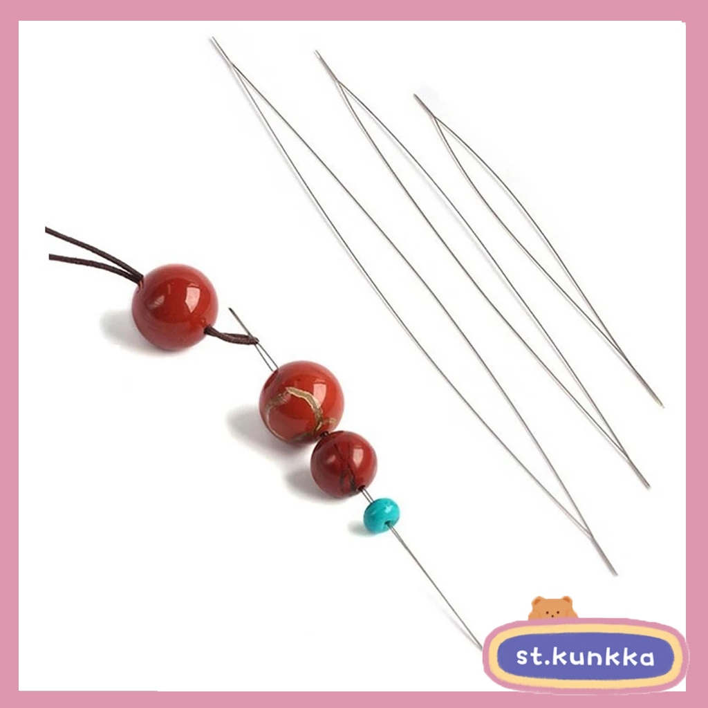 St.kunkka ลูกปัดสแตนเลสเข็มประดับด้วยลูกปัดสำหรับ DIY ทำสร้อยข้อมือลูกปัดสร้อยคอ（1 ชิ้น/แพ็ค 38-150 มม）