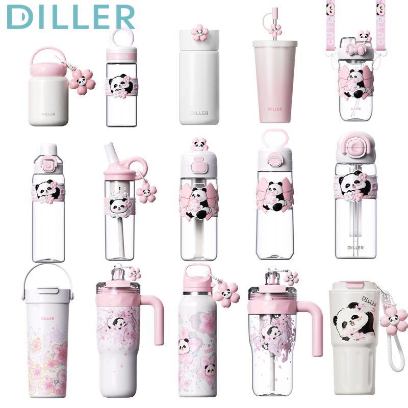 Diller Thermos กระติกน้ําสูญญากาศเก็บความเย็นและร้อนฉนวน 316 ขวดน้ําดื่มสแตนเลส Y01