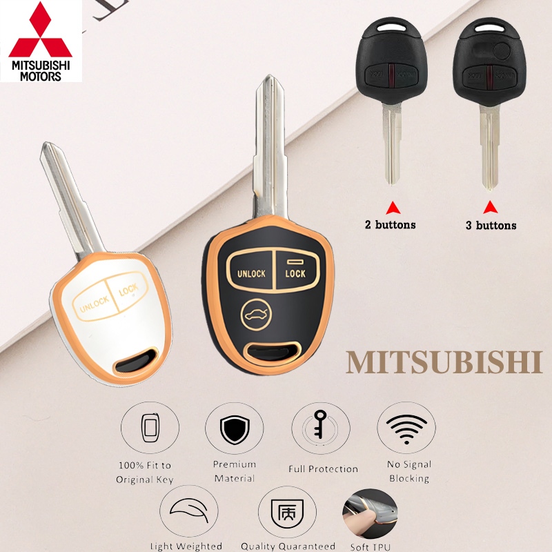 เคสกุญแจรถ Mitsubishi Mitsubishi Pajero ฝาครอบกุญแจสําหรับ Mitsubishi Lancer EX/Triton/Pajero/Triton 2009/Triton Plus 2012/ASX/Space wage/Attrage/Mirage GLX