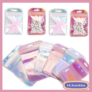 St.kunkka แพ็ค 10ใบ  ถุงแก้ว ถุงซิปล็อค ถุงซิป ถุงซิปล็อคสีเ…