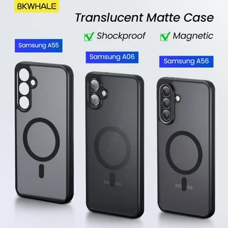 SAMSUNG BKWHALE Magnetic Matteเคสโทรศัพท์สําหรับSamsung Galaxy A57 A37 A17 A27 A07 A56 A36 A26 A16 A06 A55 A54 A35 A34 A25 A24 A15 A14 S24 S24 S24 S25 Ultraปลอกใส่โทรศัพท์