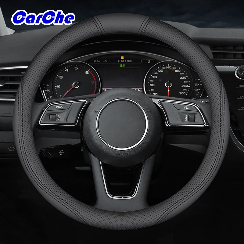 CARCHE 38CM หนัง หุ้มพวงมาลัยรถยนต์ แต่งรถภายในรถยนต์