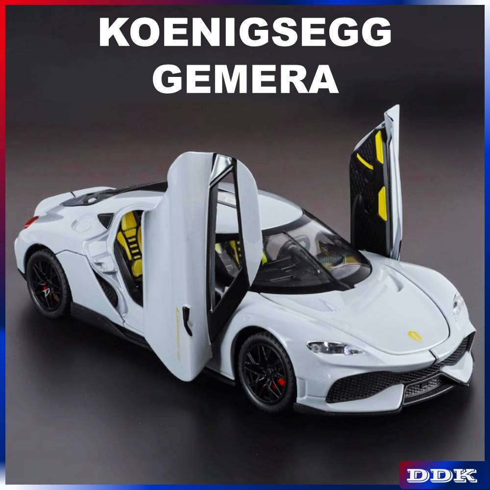 1:24 KOENIXEGG GEMERA Diecast รุ่นของเล่นรถแสงดึงกลับเด็กเพื่อนของขวัญวันเกิด