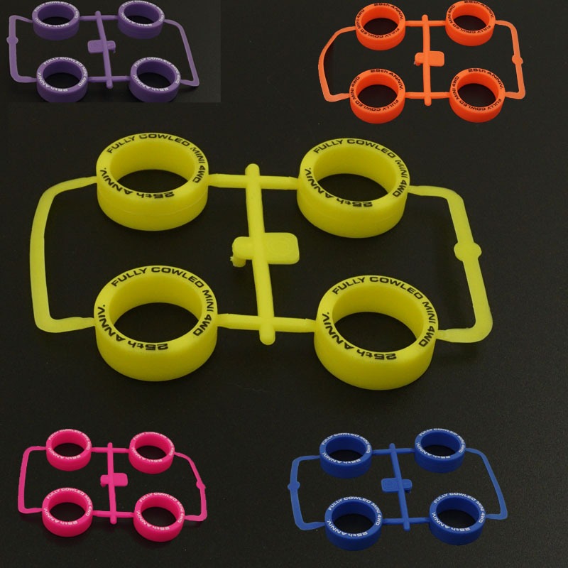 Mini 4wd medium tyres พร้อมตัวอักษร(mini 4wd medium tyre with lettering)