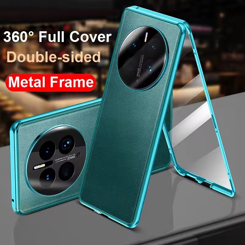 เคสโทรศัพท์โลหะสําหรับ Honor X9C สมาร์ท X9B X9A magic 6 7 5 Pro 4 Lite x60 x50 x50gt 5G ปลอกผิวความรู้สึก Temper แก้วเลนส์ปกป้องหนังปกหลังกรณี