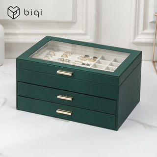 Casegrace Jewellery กล่องอะคริลิคฝาปิด 3 ชั้นกล่องเครื่องประ…