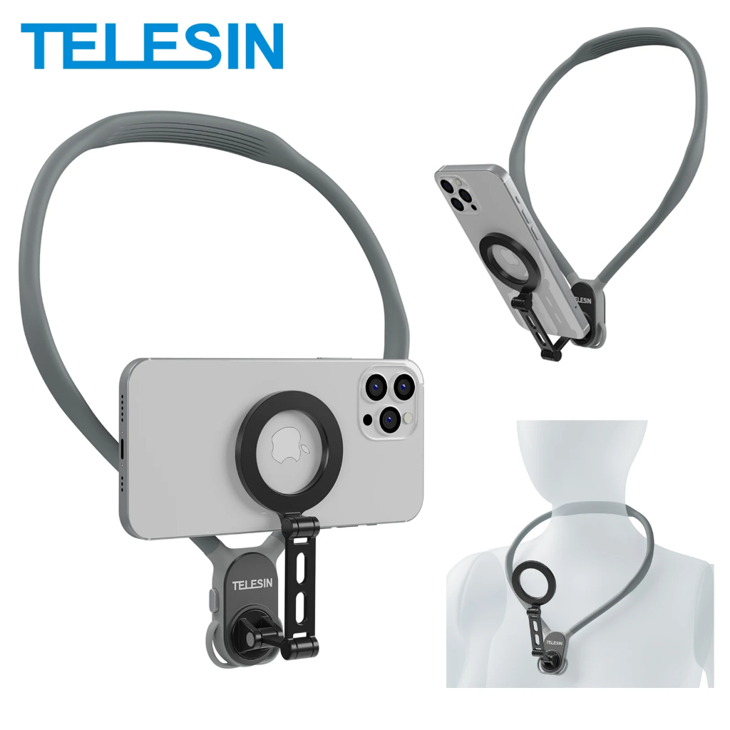 Telesin phone Neck Magnetic สายคล้องคอแบบแม่เหล็กติดโทรศัพท์ Magnetic Neck Mount for Phones