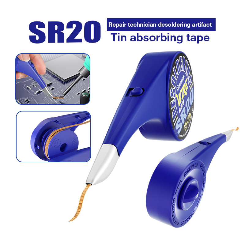 Mechanic Desoldering Braid เชื่อม Solder Remover Wick 2M กว้าง 1/2/3.5 มม.สายไฟFLUX PCB BGA SMD CPUซ