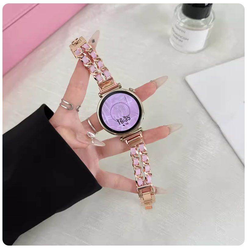 18mm 20mm 22mm Pink Strap Compatible For huawei watch gt 5 สาย huawei gt 4 Strap สาย GT2E GT2 GT3 Pro Huawei GT4 Strap Amazfit Bip 5 สาย  Amazfit Bip 3 Strap Amazfit bip u pro GTS2 GTS3 Amazfit GTS 4 mini สาย huawei gt5 pro สายนาฬิกา Galaxy Watch 7 สาย