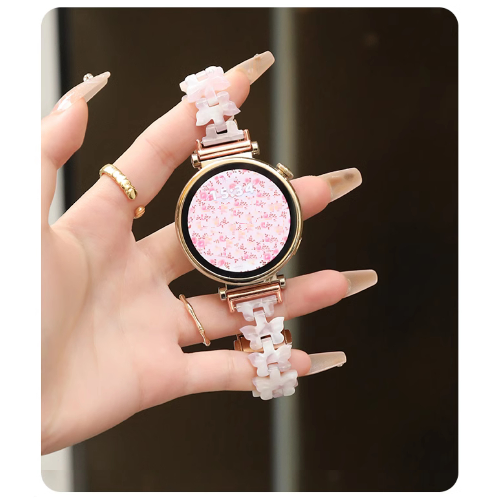 18mm 20mm 22mm Pink Strap Compatible For huawei watch gt 5 สาย huawei gt 4 Strap สาย GT2E GT2 GT3 Pro Huawei GT4 Strap Amazfit Bip 5 สาย  Amazfit Bip 3 Strap Amazfit bip u pro GTS2 GTS3 Amazfit GTS 4 mini สาย huawei gt5 pro สายนาฬิกา Galaxy Watch 7 สาย
