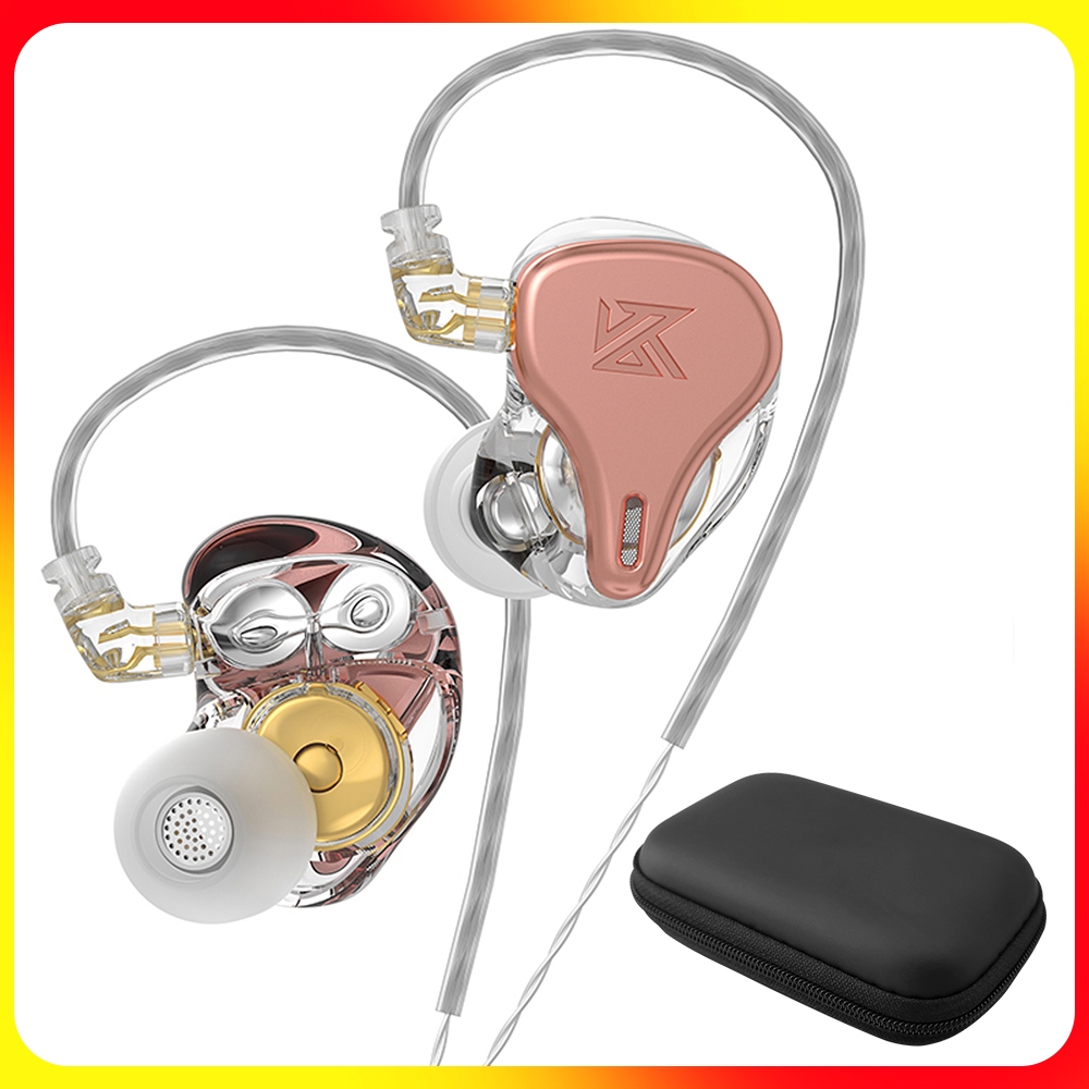 Uareliffe KZ x HBB DQ6S ชุดหูฟังแบบมีสาย In-ear Monitor เพิ่มกรณี 10 มม.เบสที่ดีลดเสียงรบกวนเพลงหูฟังที่ถอดออกได้สาย
