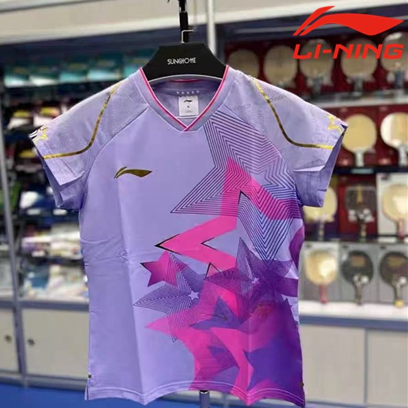 LI NING เสื้อปิงปอง ลี้ และ เสื้อแข่งชายและหญิงเสื้อยืดแขนสั้น