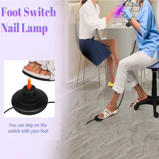 Angnya 5W UV LED โคมไฟเครื่องเป่าเล็บเดสก์ท็อปพร้อมสวิตช์เท้า Clip-On โต๊ะยืดหยุ่นมินิแบบพกพา USB สําหรับ DIY เล็บ Alle เจลเล็บ