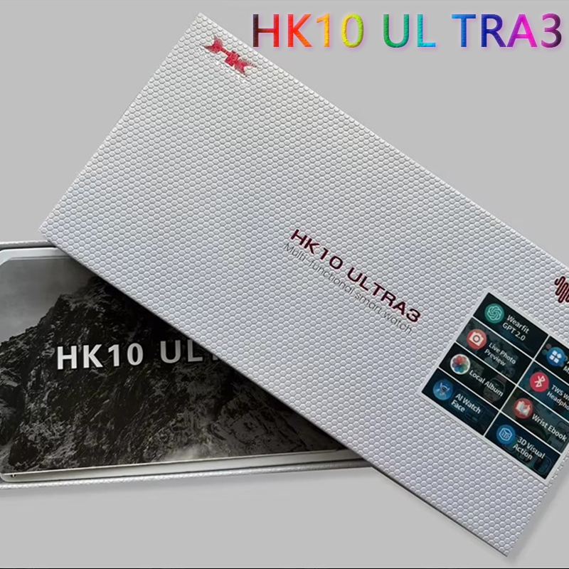 2025 ใหม่ Origina HK10 ULTRA 3 Smartwatch ผู้ชาย 4G ROM ChatGPT NFC เข็มทิศ HK9 ULTRA2 MAX อัพเกรดนา