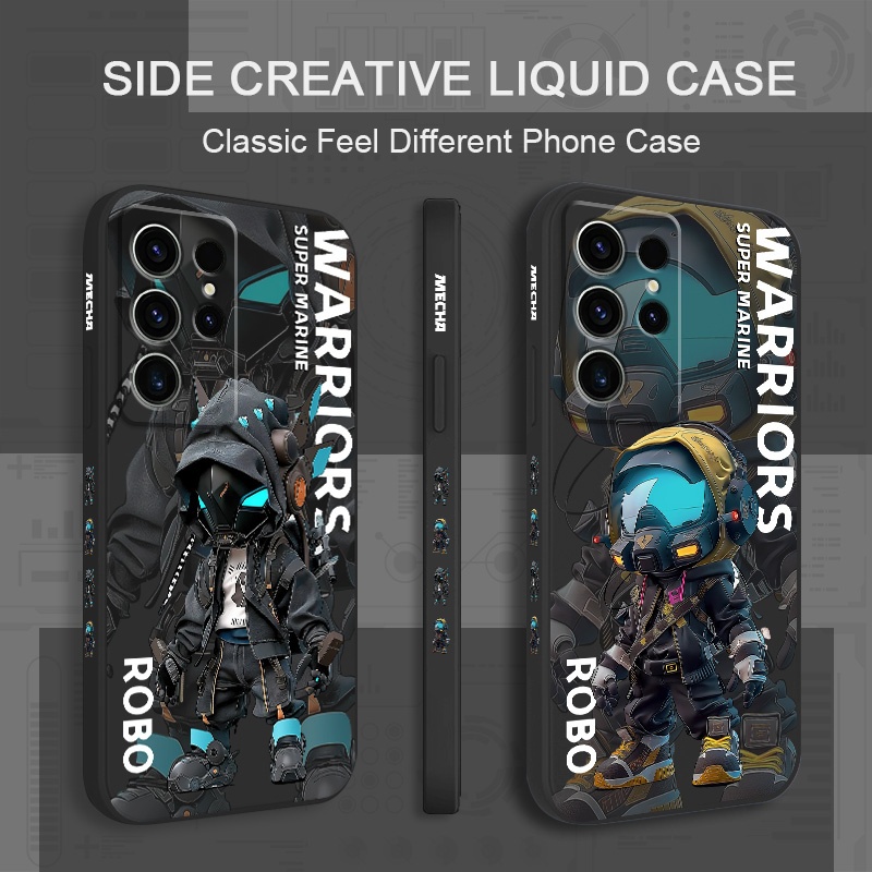 อินเทรนด์ Cool Boy เคสโทรศัพท์สําหรับ Samsung Galaxy S25 S24 S23 S22 FE Ultra Plus 5G ซิลิโคนเหลวด้านข้างรูปแบบฝาครอบ