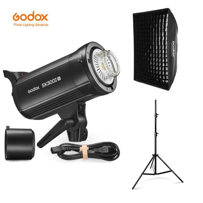 Godox SK300IIV 2.4G X ระบบแฟลชสตูดิโอขนาดกะทัดรัดระดับมืออาชีพสําหรับการถ่ายภาพสตรีมสตูดิโอ