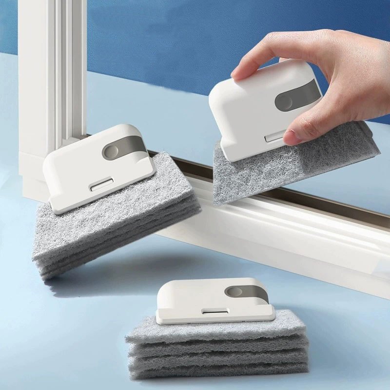 Greensindoor 2 in 1 แปรงทําความสะอาดร่องตู้แปรงรอยแยก Windows Slot Gap ผ้าทําความสะอาด