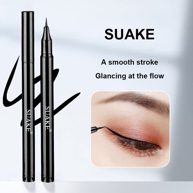 PY.th Suake อายไลเนอร์พู่กัน เนื้อลิควิด เรียบเนียน อายไลเนอร์หัวปากกากันน้ำกันเหงื่อเขียนง่ายติดทน