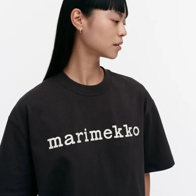 พร้อมส่ง เสื้อยืดแขนสั้นผ้าฝ้ายแท้ Marimekko Classic