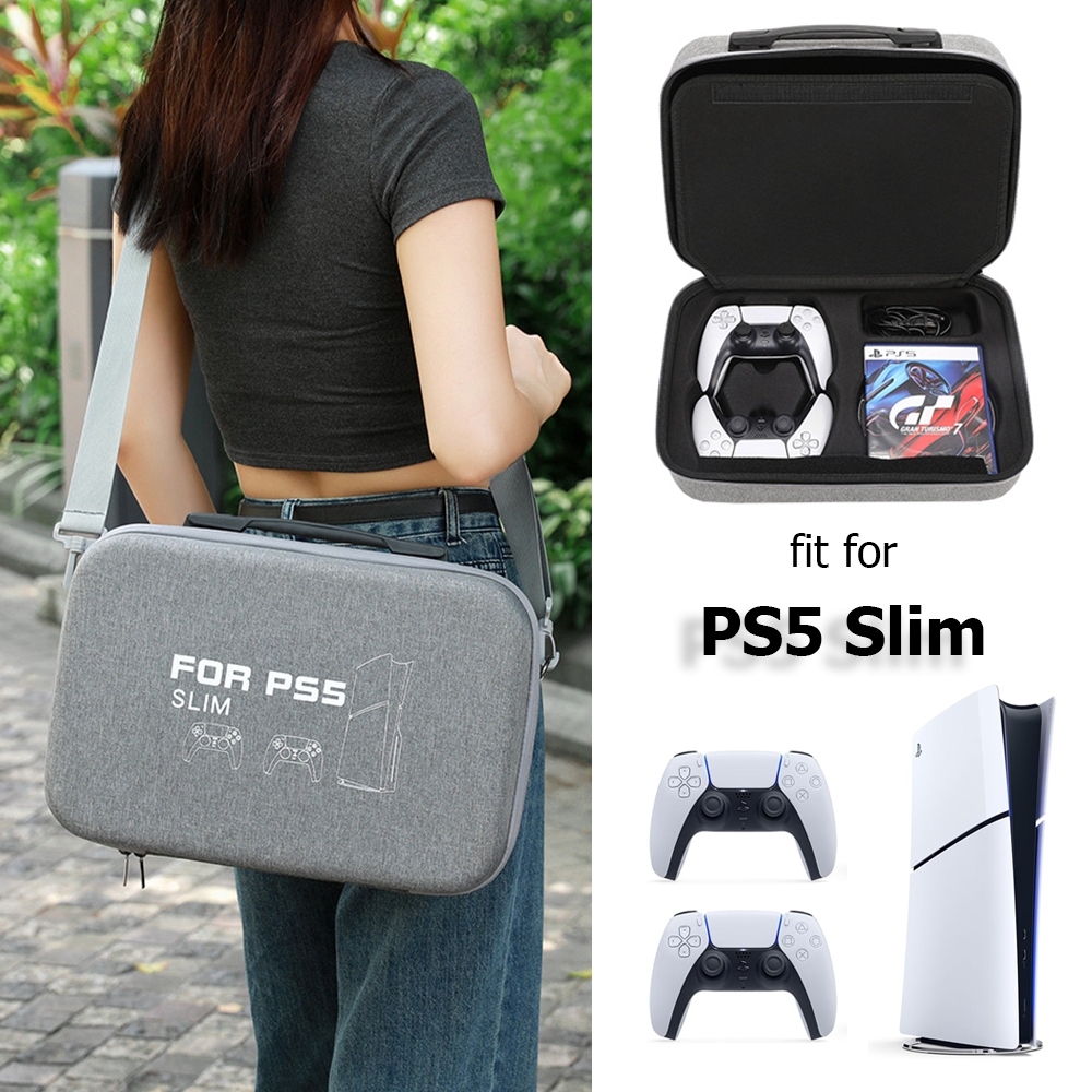 Eva PS5 Slim Bag กล่องเก็บของกันกระแทกกระเป๋าสะพายแบบพกพา Play Station 5 Slim Accessories